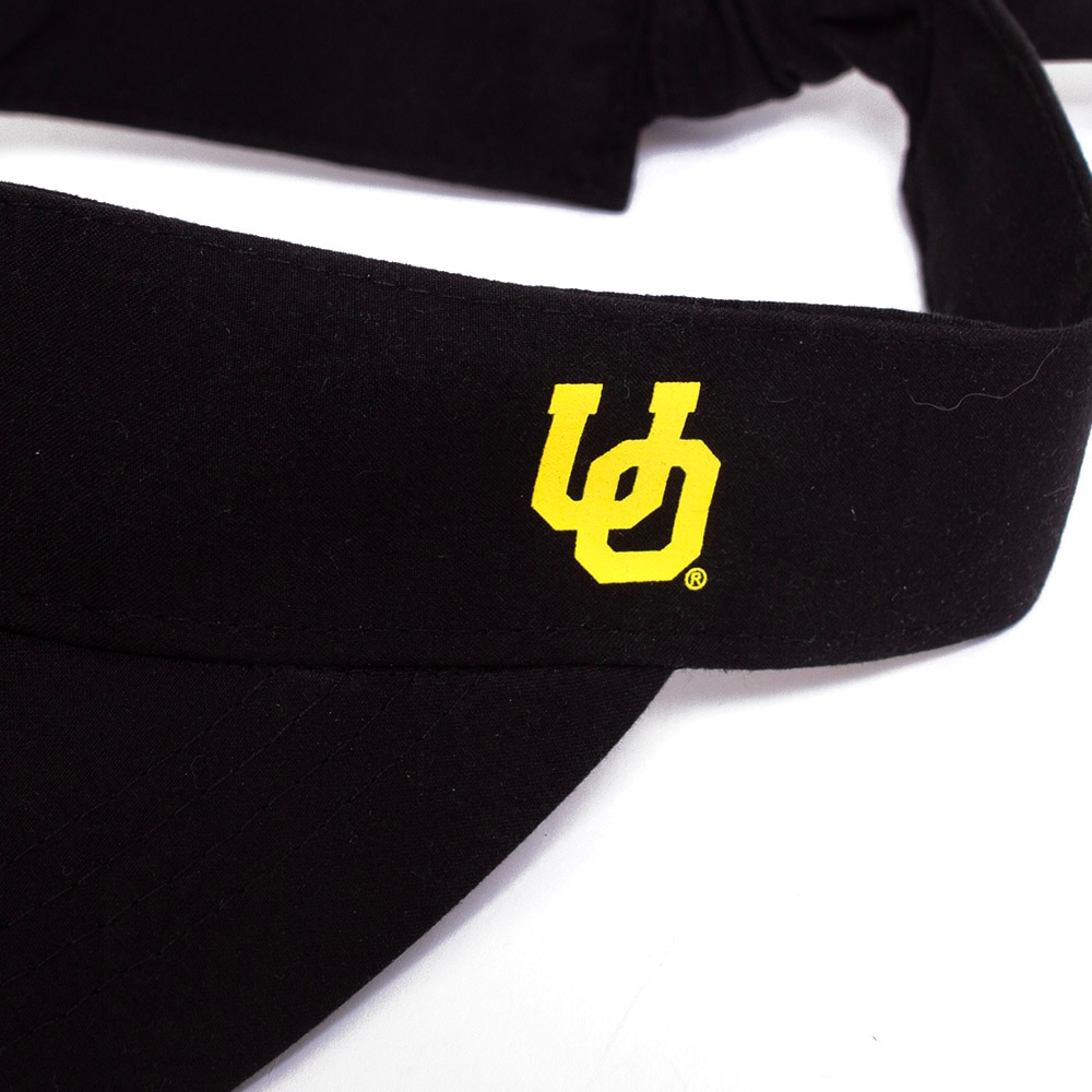 Interlocking UO, Zoozatz, Black, Visor, Polyester, Accessories, Unisex, Softball, Tie Back, 744201
